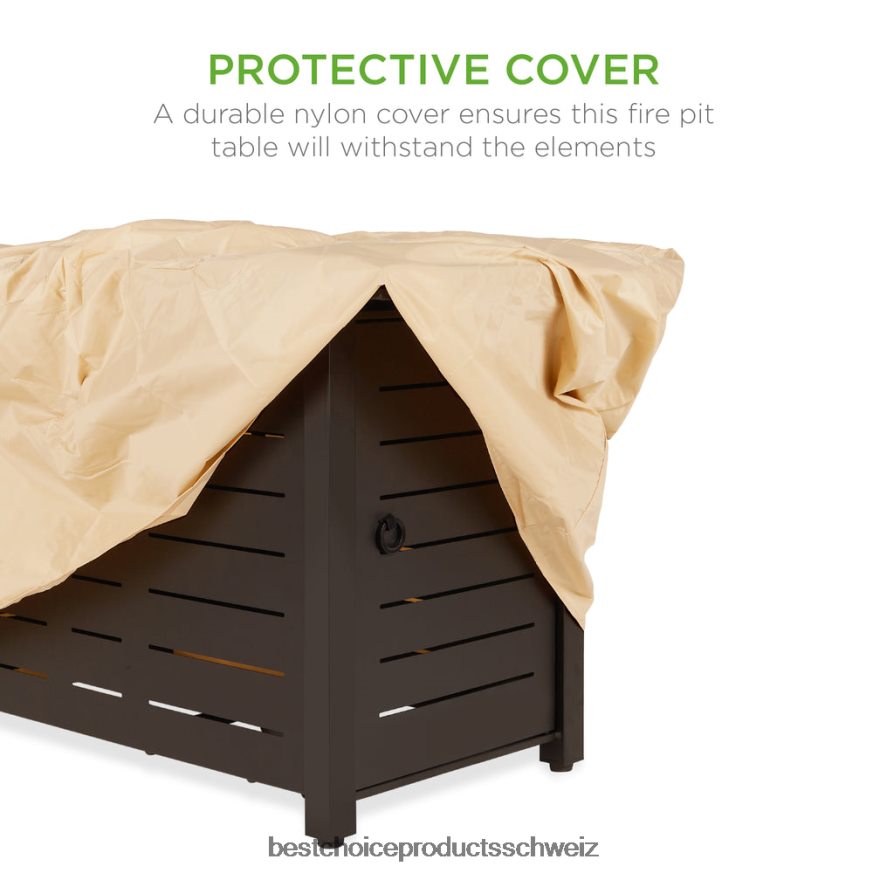 Best Choice Products 50.000 BTU Propangas-Feuerstelle aus Stahl mit automatischer Zündung dunkelbraun 2JD022855