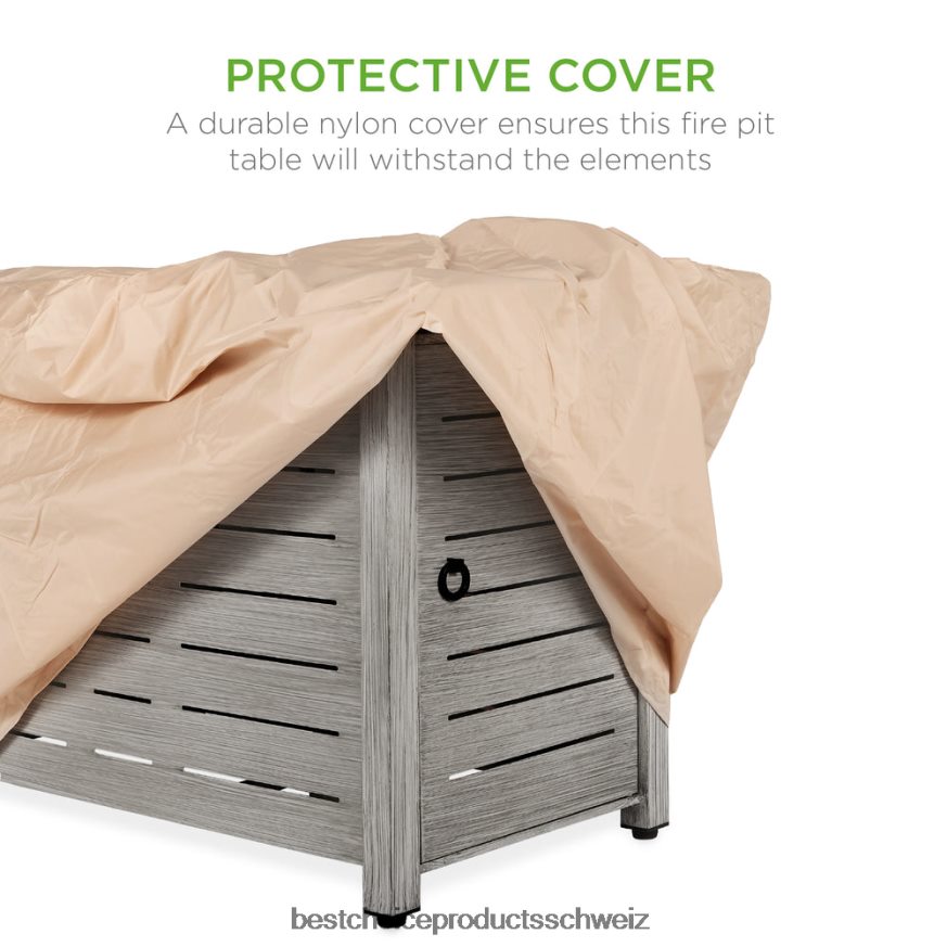 Best Choice Products 50.000 BTU Propangas-Feuerstelle aus Stahl mit automatischer Zündung grau 2JD022854