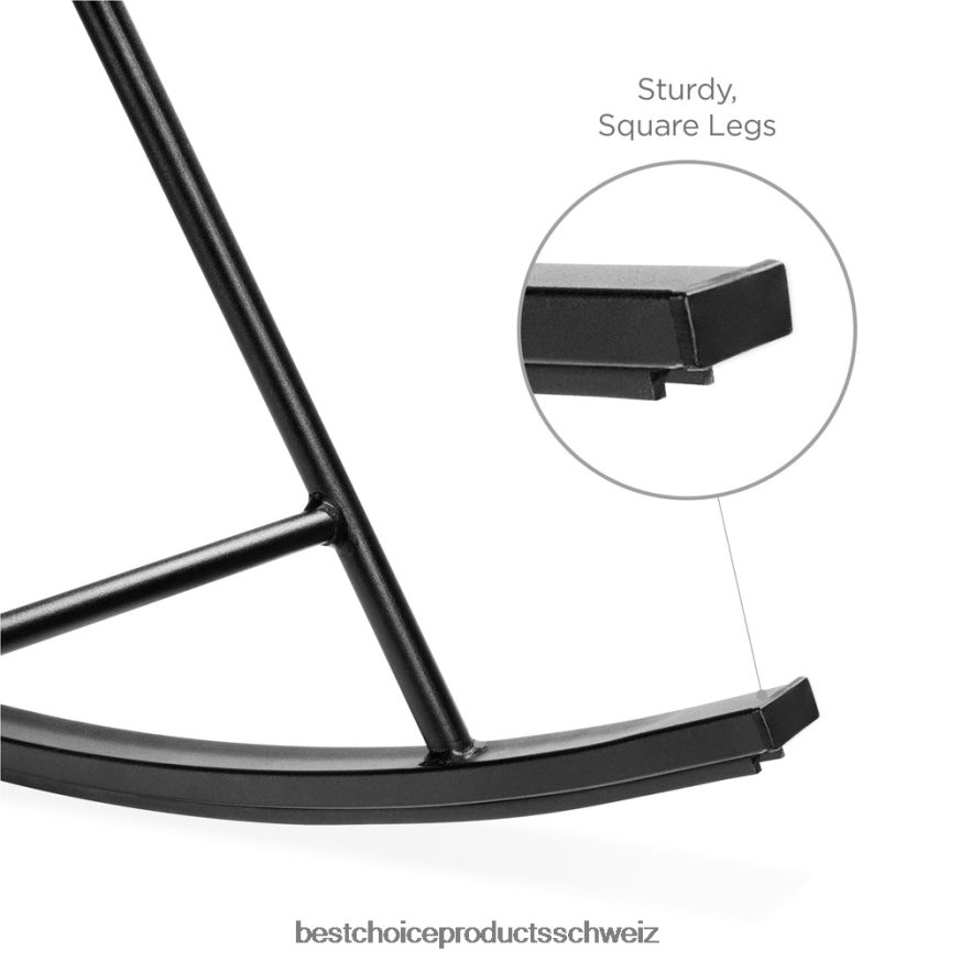 Best Choice Products 3-teiliges Acapulco-Schaukelstuhl-Bistro-Set für die Terrasse aus gewebtem Seil grau 2JD0221417