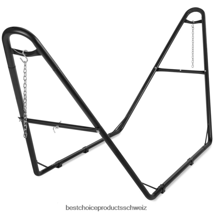 Best Choice Products Verstellbarer Hängemattenständer für Hängematten von 9 bis 14 Fuß Schwarz 2JD022423