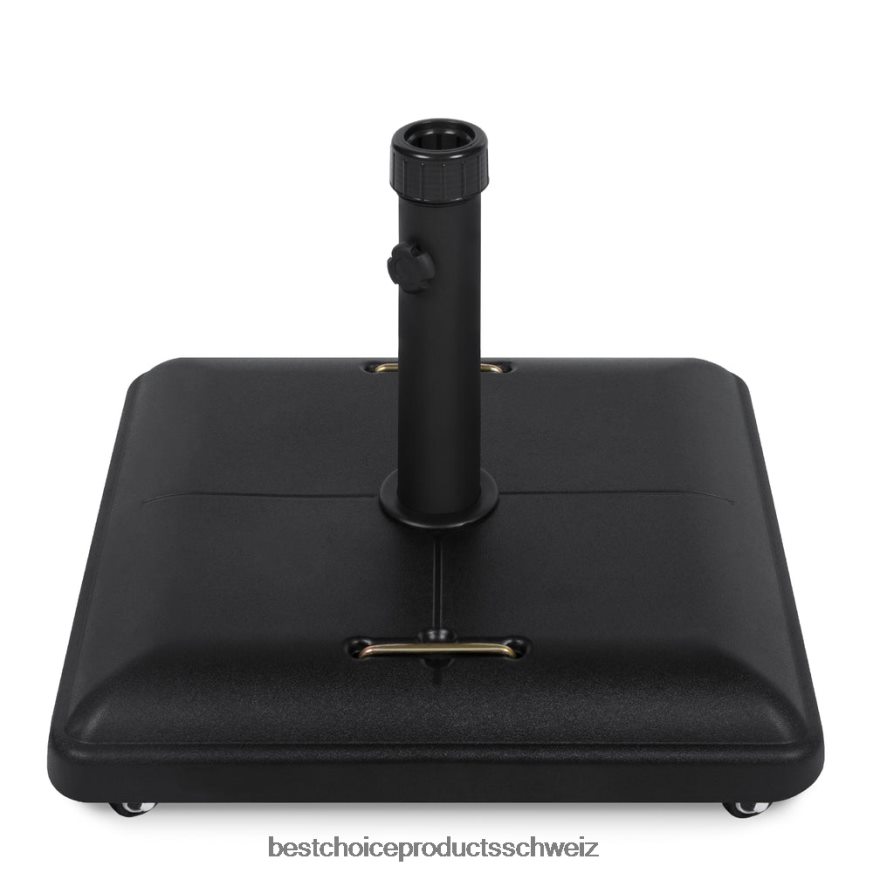 Best Choice Products 81 Pfund. Robuster Schirmständer aus Beton mit Rädern Schwarz 2JD022420