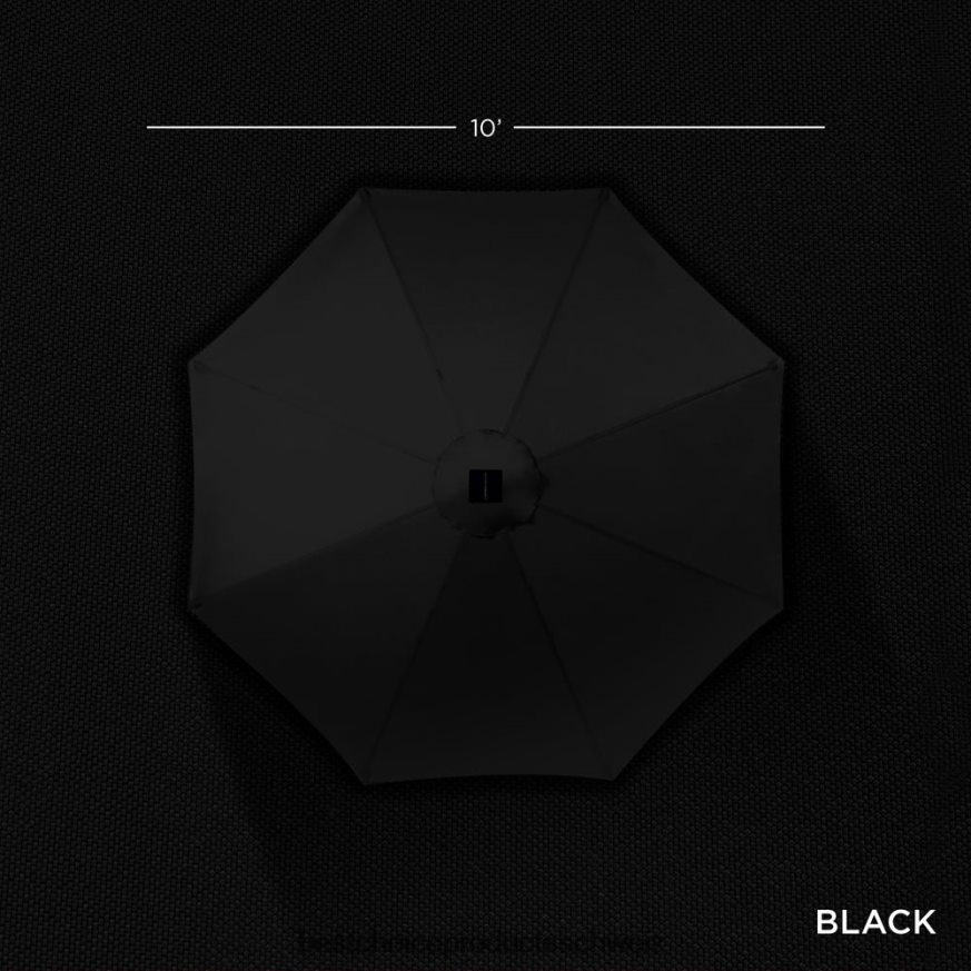 Best Choice Products Solar-LED-beleuchteter Terrassenschirm mit Neigungsverstellung, UV-beständig Schwarz 2JD0221339