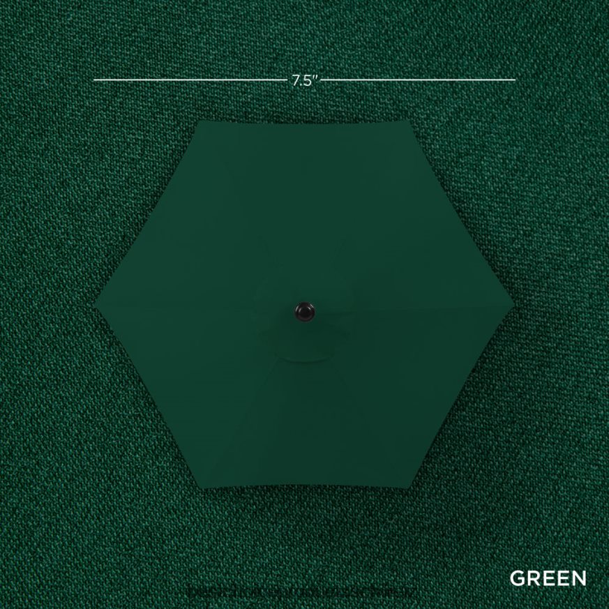 Best Choice Products Solar-Terrassenschirm für den Außenbereich mit Druckknopf-Kippfunktion und Kurbellift Grün 2JD022864