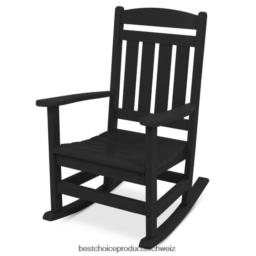 Best Choice Products Allwetter-Schaukelstuhl für den Innen- und Außenbereich mit einer Tragfähigkeit von 300 Pfund Schwarz 2JD0221318