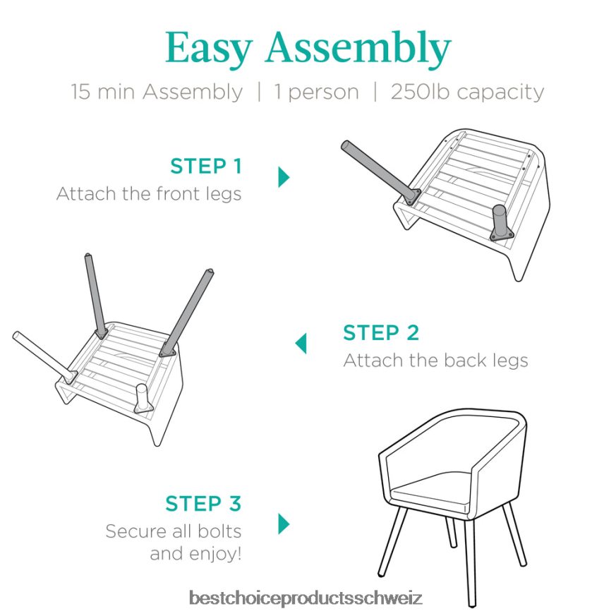 Best Choice Products Set aus 2 Terrassen-Essstühlen aus geflochtenem Korbgeflecht für den Innen- und Außenbereich, 250 Pfund Tragkraft natur/elfenbein 2JD0221437