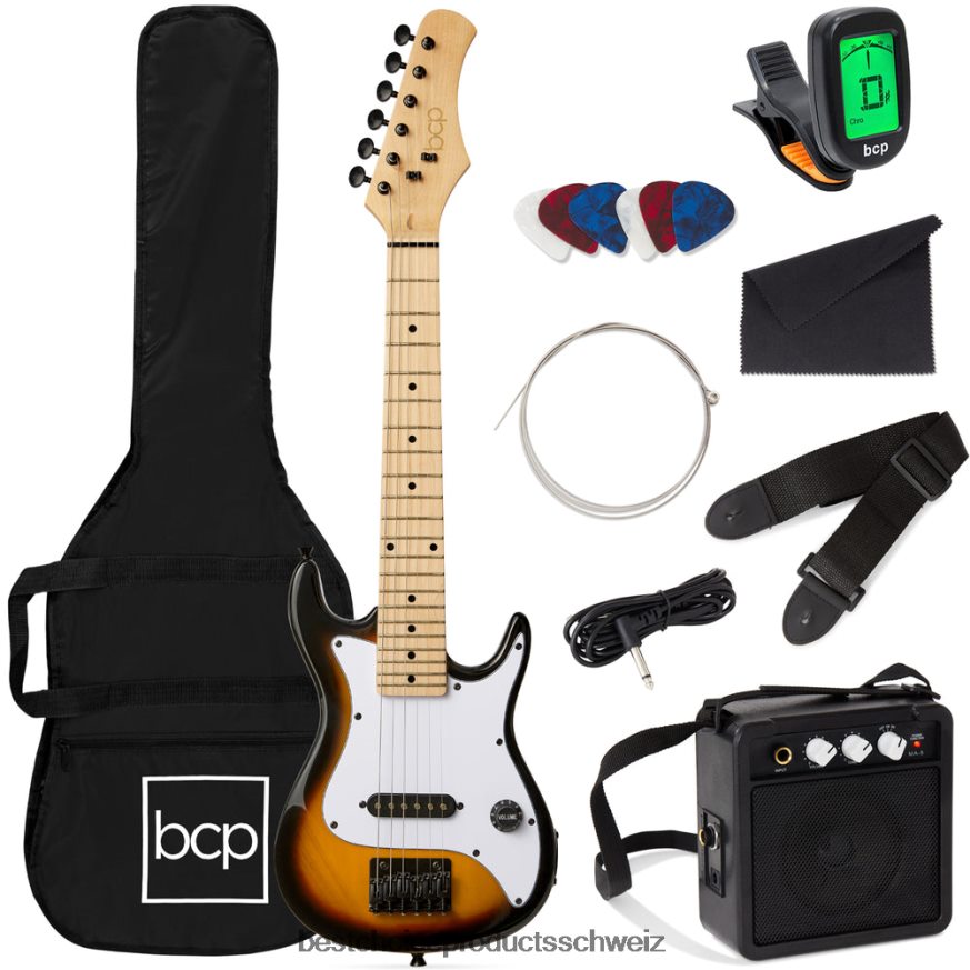 Best Choice Products Einsteiger-Starterkit für E-Gitarre für Kinder mit 5-W-Verstärker Sonnendurchbruch 2JD0221085