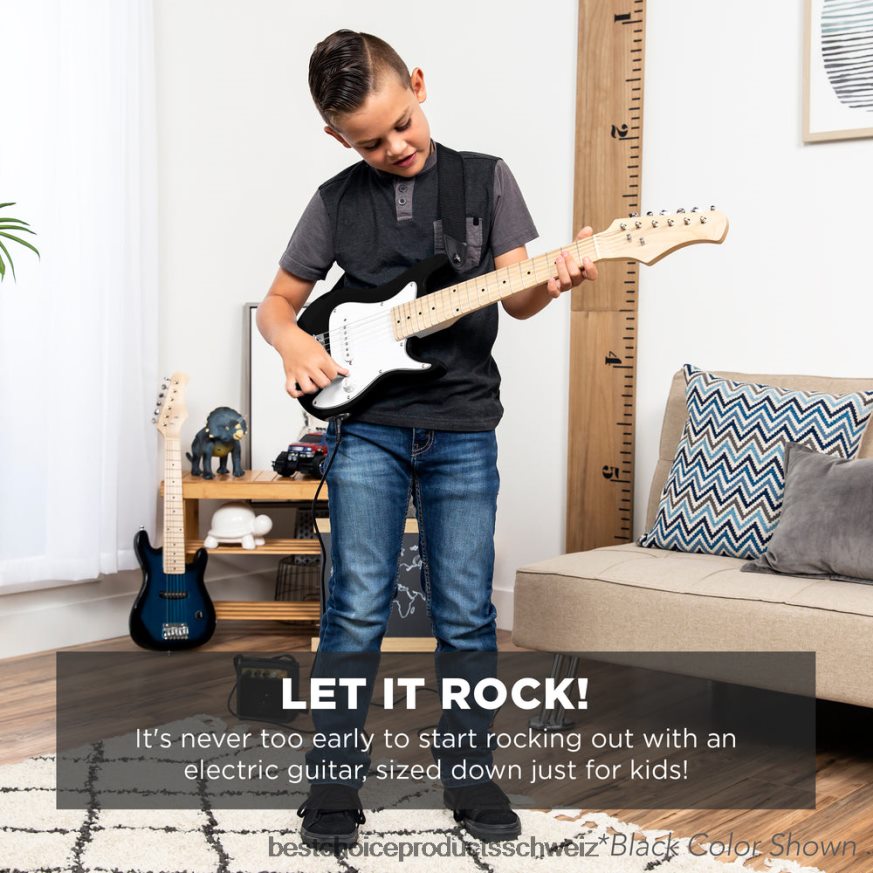 Best Choice Products Einsteiger-Starterkit für E-Gitarre für Kinder mit 5-W-Verstärker Sonnendurchbruch 2JD0221085