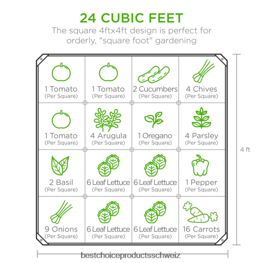 Best Choice Products Hochbeet aus Metall für den Außenbereich für Gemüse, Blumen und Kräuter grau 2JD022452