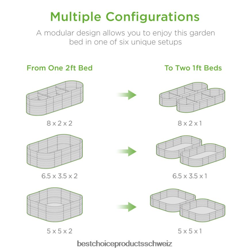 Best Choice Products Hochbeet aus Metall, ovaler Pflanzkasten für Gemüse im Freien Holzkohle 2JD022993