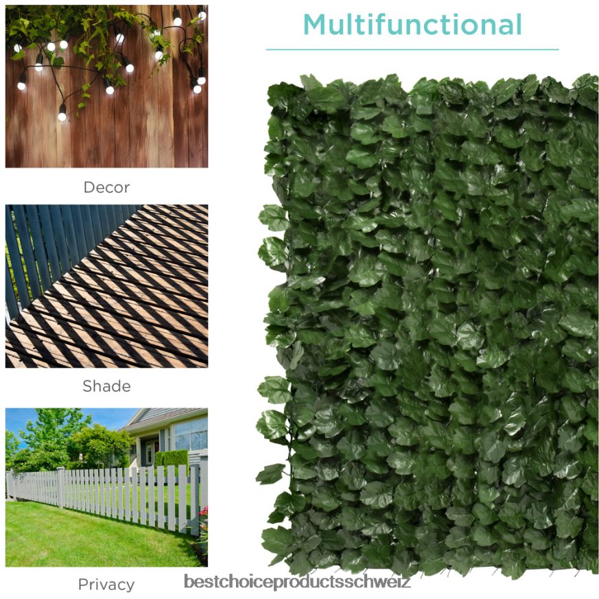 Best Choice Products Sichtschutzzaun aus künstlichem Efeu für den Außenbereich Schönheit 2JD022446