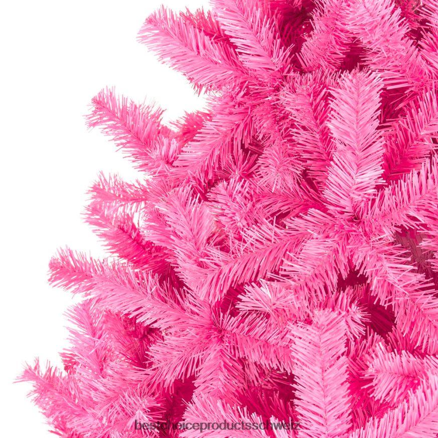 Best Choice Products Rosa künstlicher Tannen-Weihnachtsbaum mit klappbarem Ständer Schönheit 2JD022190