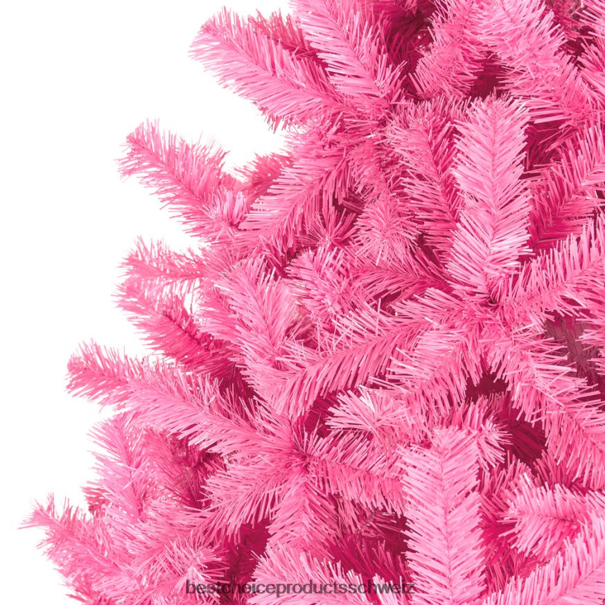 Best Choice Products Rosa künstlicher Tannen-Weihnachtsbaum mit klappbarem Ständer Schönheit 2JD022191