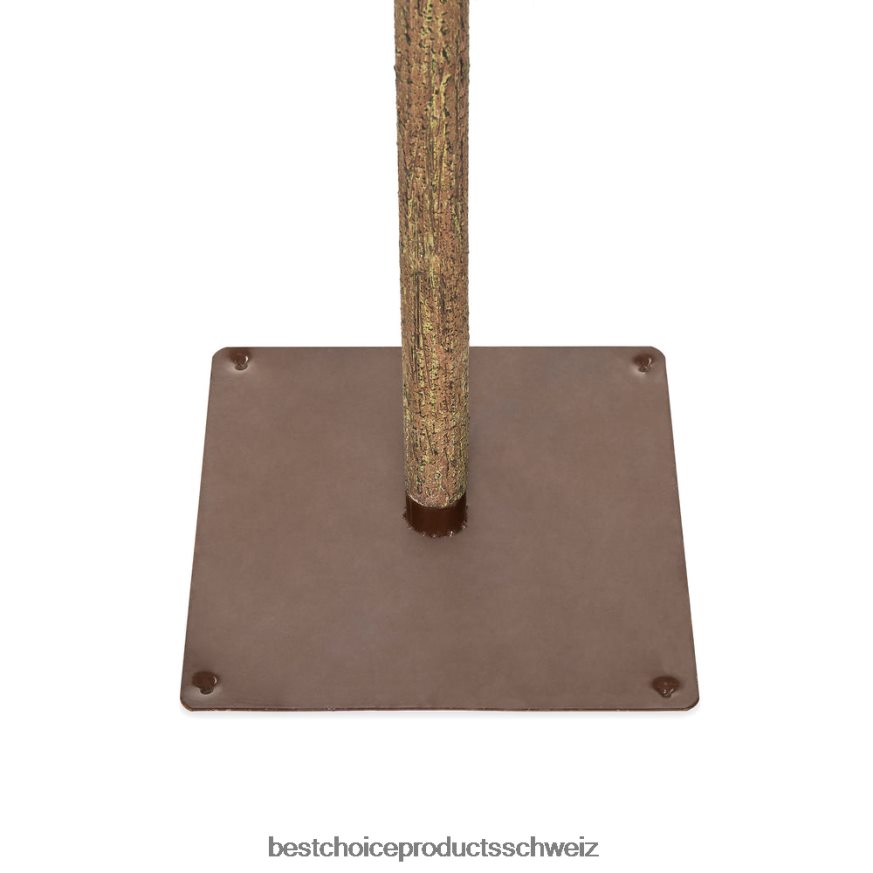 Best Choice Products Vorbeleuchteter schneeflockter alpiner schmaler Bleistift-Weihnachtsbaum mit LED-Lichtern und Ständer Schönheit 2JD022158