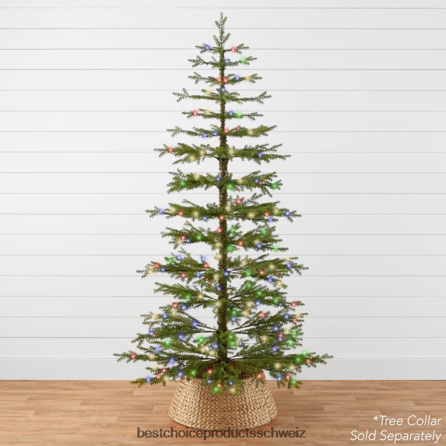 Best Choice Products Vorbeleuchteter, spärlicher Weihnachtsbaum mit 2-in-1-LED-Leuchten, kabellose Verbindung Schönheit 2JD02288