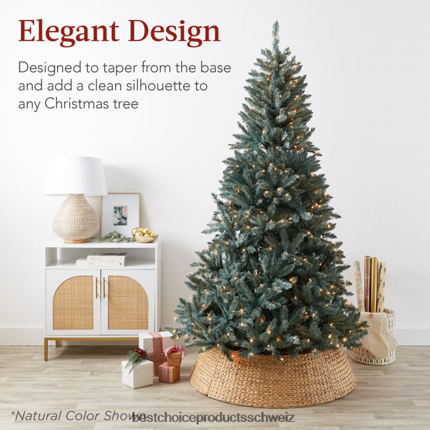 Best Choice Products Gewebter Weihnachtsbaumkragen aus Hyazinthe Tabak 2JD02276