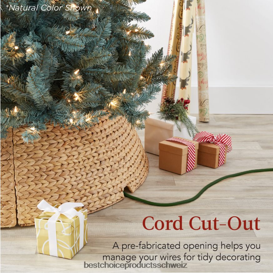 Best Choice Products Gewebter Weihnachtsbaumkragen aus Hyazinthe Tabak 2JD02276