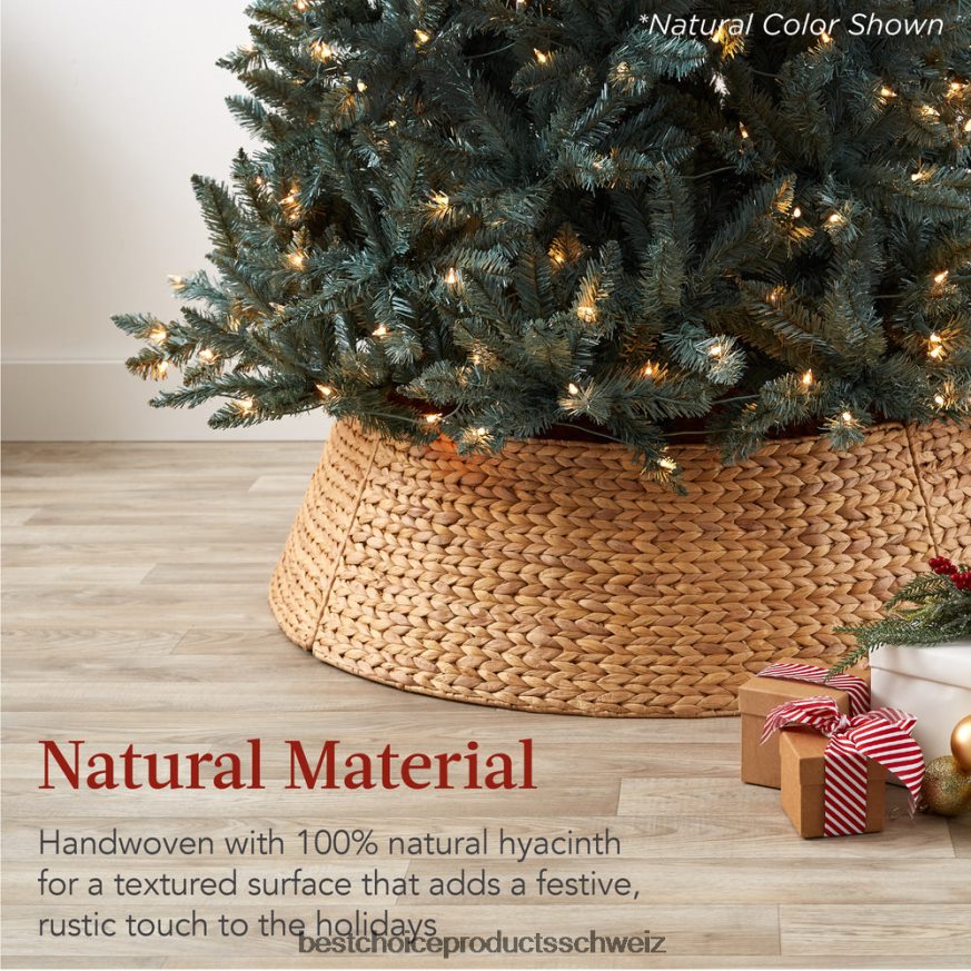 Best Choice Products Gewebter Weihnachtsbaumkragen aus Hyazinthe Tabak 2JD02276