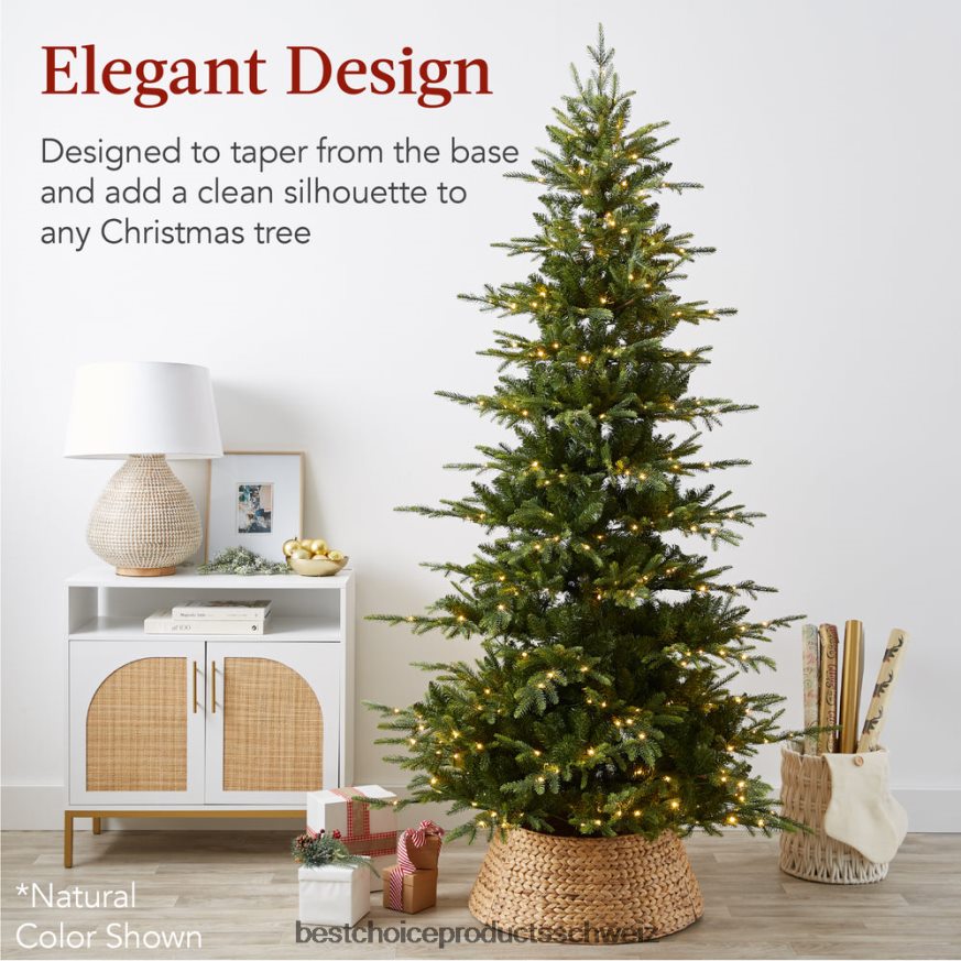 Best Choice Products Gewebter Weihnachtsbaumkragen aus Hyazinthe Tabak 2JD02285