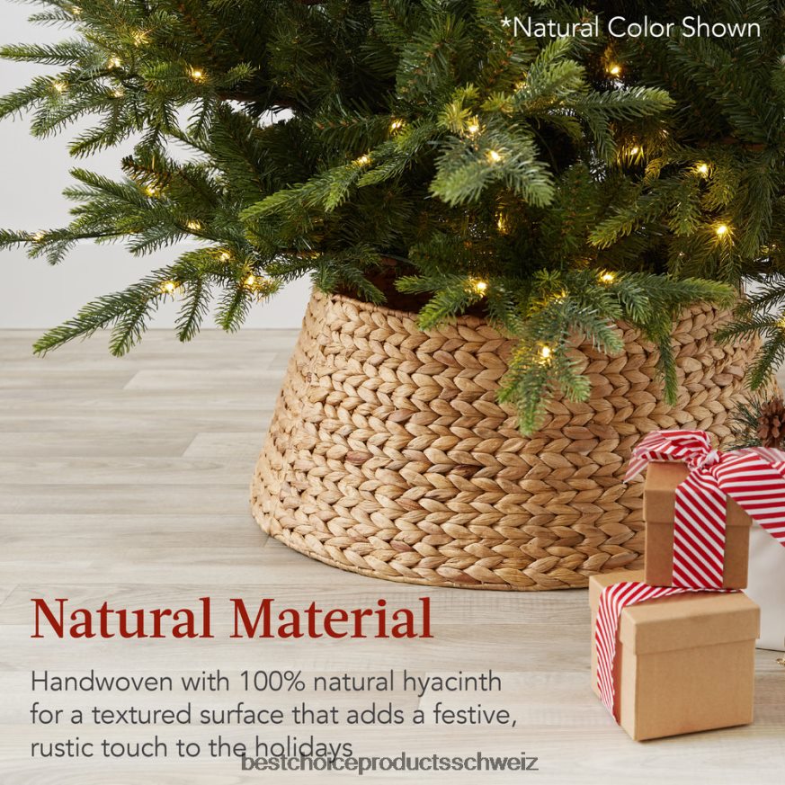 Best Choice Products Gewebter Weihnachtsbaumkragen aus Hyazinthe Tabak 2JD02285