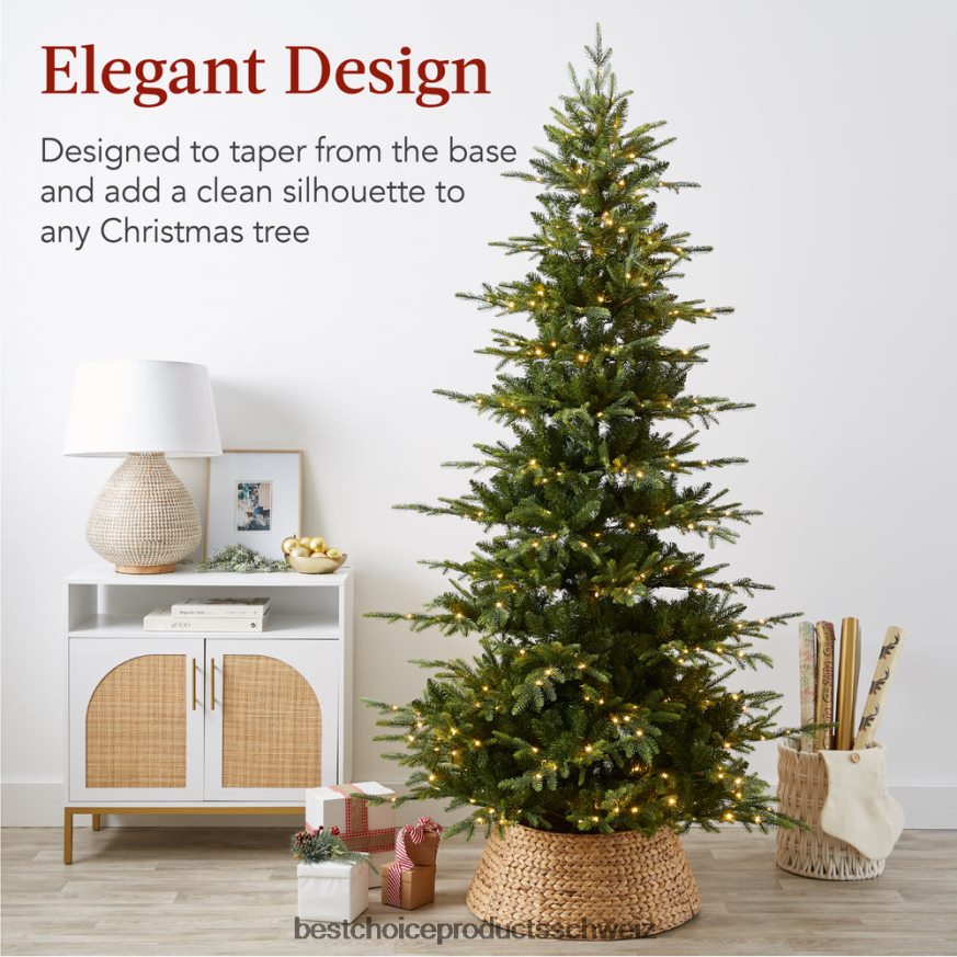 Best Choice Products Gewebter Weihnachtsbaumkragen aus Hyazinthe natürlich 2JD02284