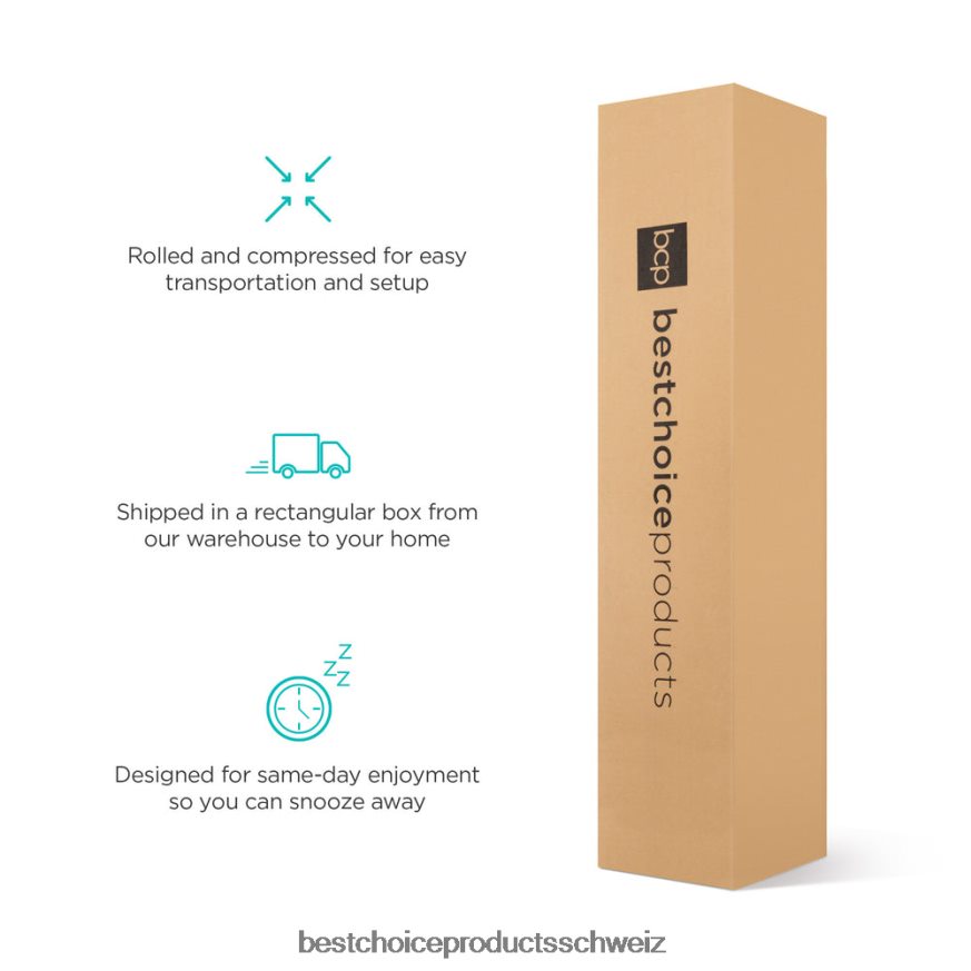 Best Choice Products 10-Zoll-Doppelschicht-Memoryschaummatratze mit Certipur-US-zertifiziertem Schaumstoff Schönheit 2JD0221189