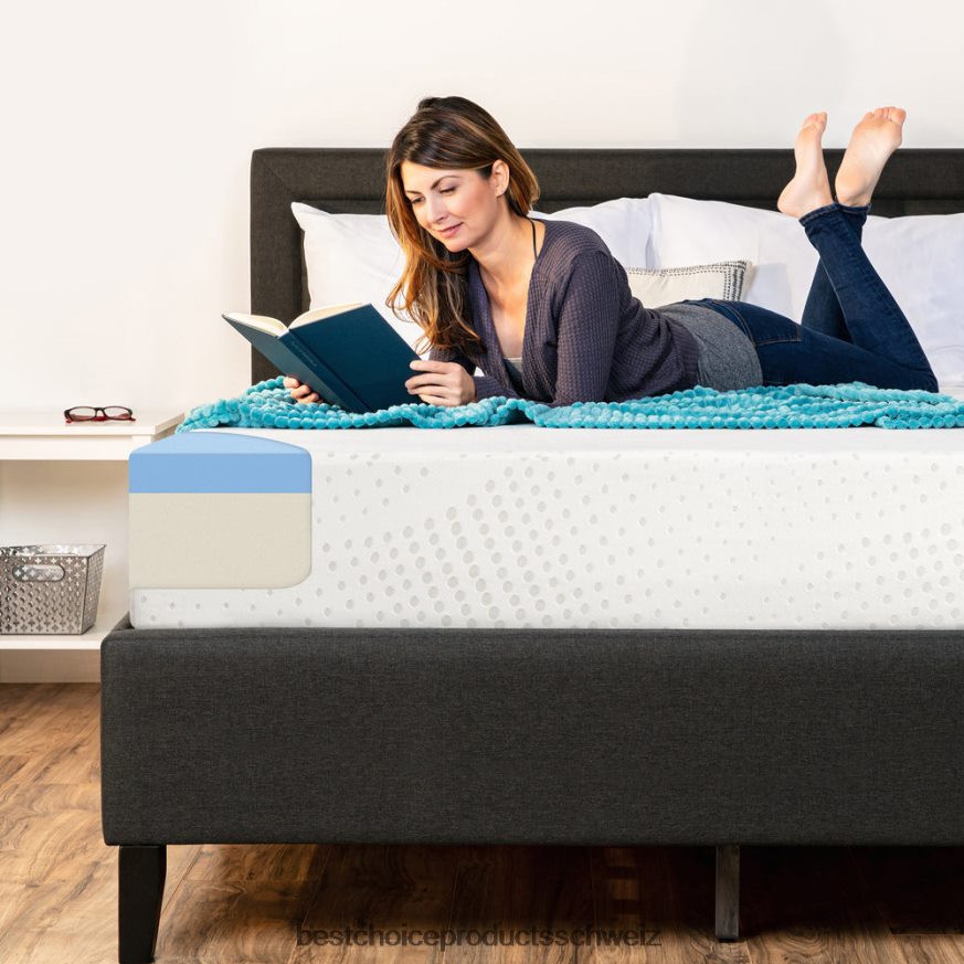 Best Choice Products 10-Zoll-Doppelschichtmatratze mit Gel-Memory-Schaum Schönheit 2JD0221296