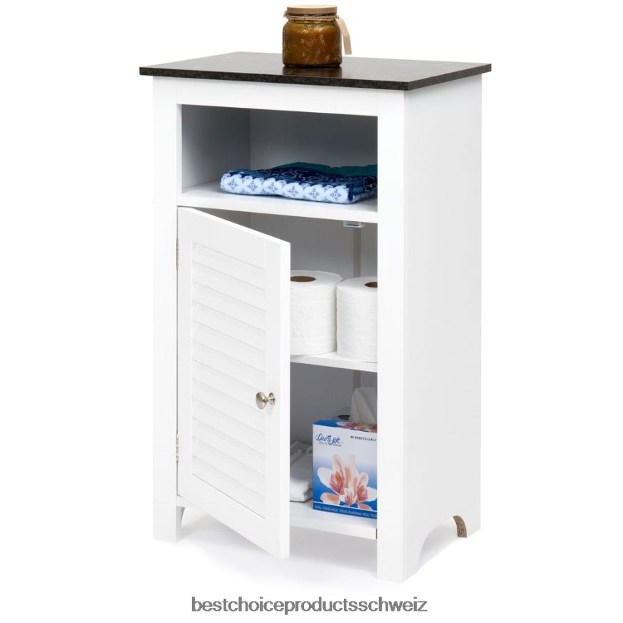 Best Choice Products Badezimmer-Bodenschrank Espresso 2JD0221292