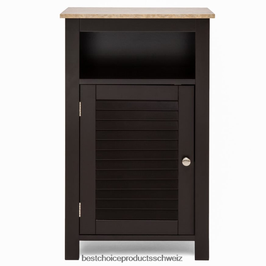 Best Choice Products Badezimmer-Bodenschrank Espresso 2JD0221292