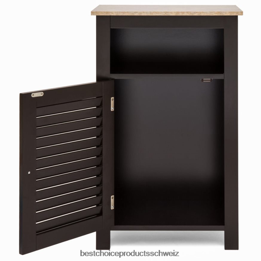 Best Choice Products Badezimmer-Bodenschrank Espresso 2JD0221292