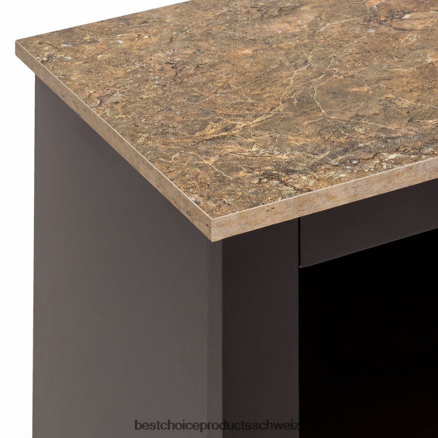 Best Choice Products Badezimmer-Bodenschrank Espresso 2JD0221292