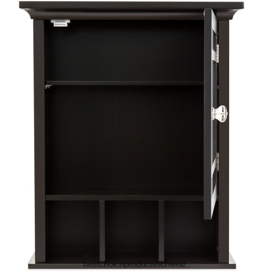 Best Choice Products Badezimmer-Kosmetikspiegel-Wandschrank Espresso 2JD0221290