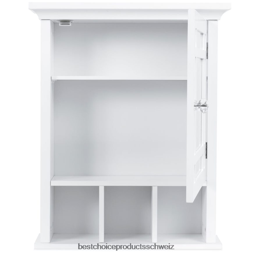 Best Choice Products Badezimmer-Kosmetikspiegel-Wandschrank Weiß 2JD0221291