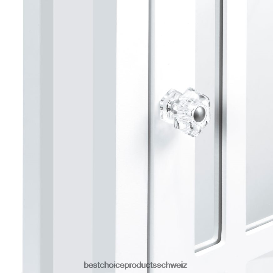 Best Choice Products Badezimmer-Kosmetikspiegel-Wandschrank Weiß 2JD0221291
