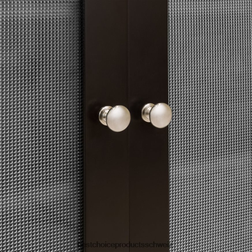 Best Choice Products Badezimmer-Wandaufbewahrungs-Medizinschrank mit Doppeltüren aus gehärtetem Glas braun 2JD0221282