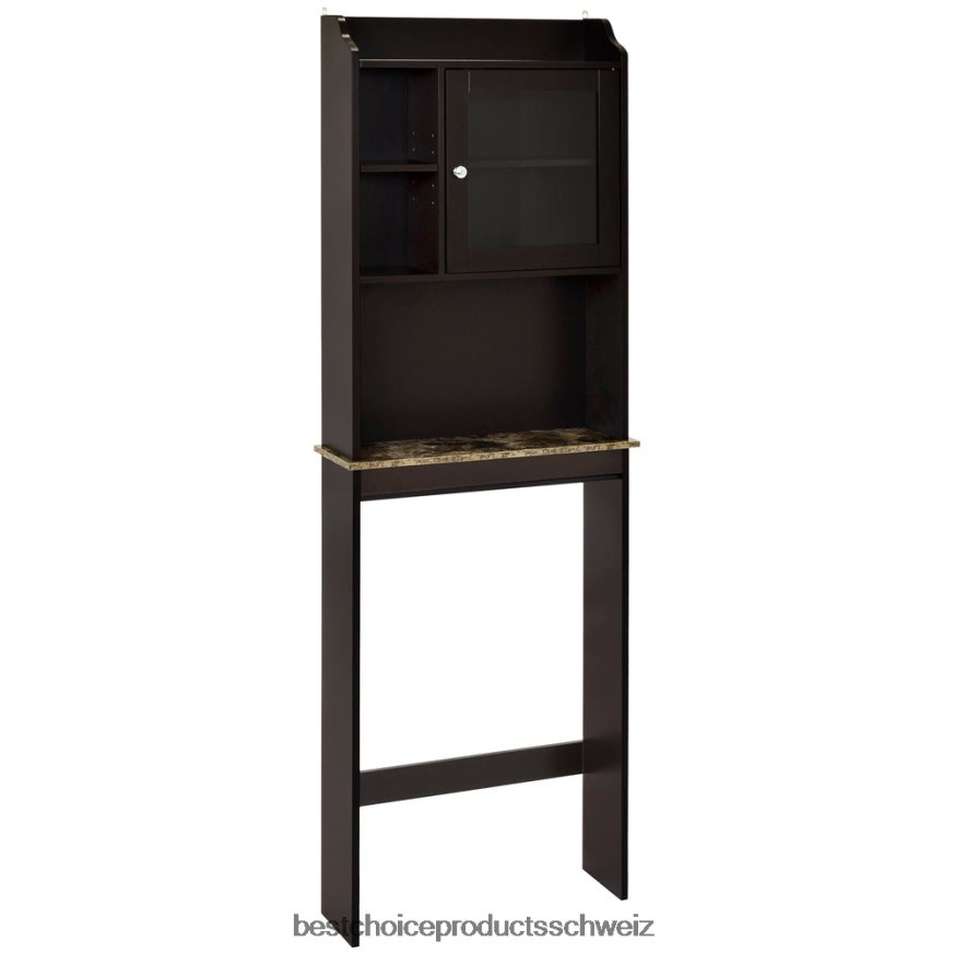 Best Choice Products Badezimmerschrank über der Toilette mit 1 Tür Espresso 2JD0221287