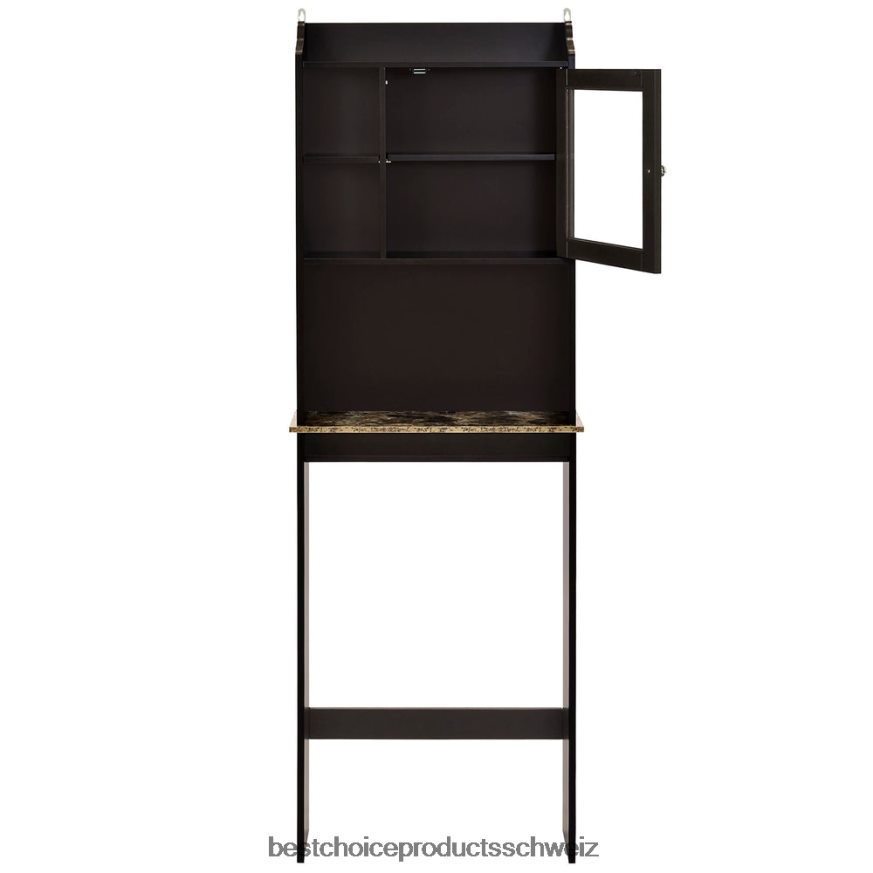 Best Choice Products Badezimmerschrank über der Toilette mit 1 Tür Espresso 2JD0221287