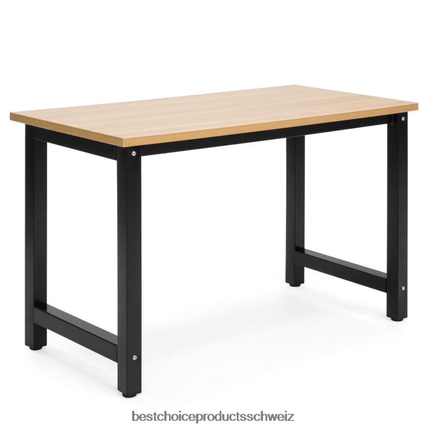 Best Choice Products 47,25 x 23,5 Zoll Heimbüro-Computertisch-Arbeitsplatztisch mit verstellbaren Beinen Hellbraun 2JD0221275