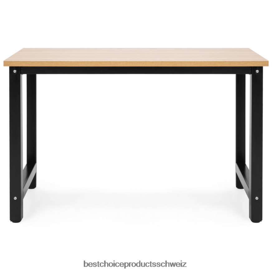 Best Choice Products 47,25 x 23,5 Zoll Heimbüro-Computertisch-Arbeitsplatztisch mit verstellbaren Beinen Hellbraun 2JD0221275