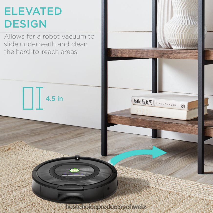 Best Choice Products 4-stufiger Industrie-Konsolentisch mit hoher Ablagefläche dunkles Walnussholz 2JD022725