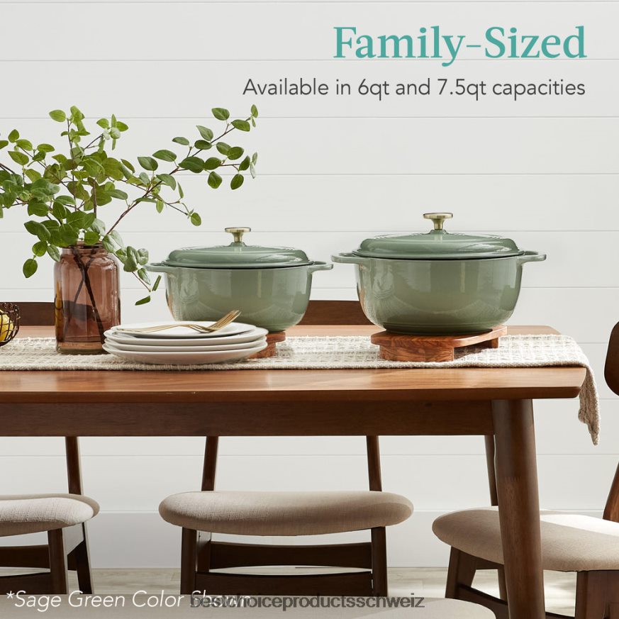 Best Choice Products Gusseisernes Dutch Oven Küchenkochgeschirr mit Emaille und Griffen Cabernet-Rot 2JD022331