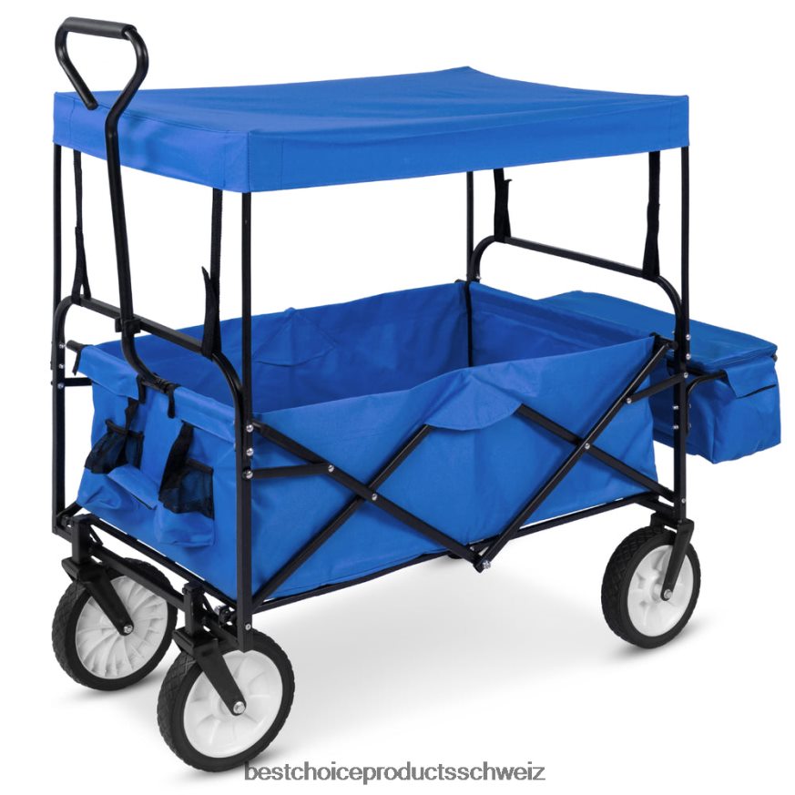 Best Choice Products Kombiwagen mit zusammenklappbarem Design, 2 Getränkehaltern, abnehmbarem Verdeck Blau 2JD0221137