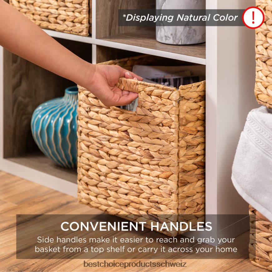 Best Choice Products Set mit 5 zusammenklappbaren Hyazinthen-Aufbewahrungskörben mit Einsätzen Espresso 2JD022707