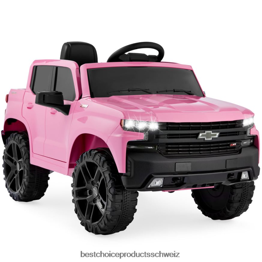 Best Choice Products 12V lizenzierter Chevrolet Silverado Ride-on-Truck mit Eltern-Fernbedienung Rosa 2JD022567