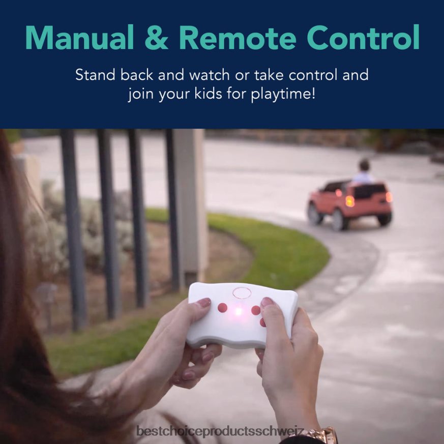 Best Choice Products 6-V-Kinder-Aufsitzauto-LKW-Spielzeug mit ferngesteuerter Elternsteuerung, 3 Geschwindigkeiten, Lichtern und Hupe Rosa 2JD0221016