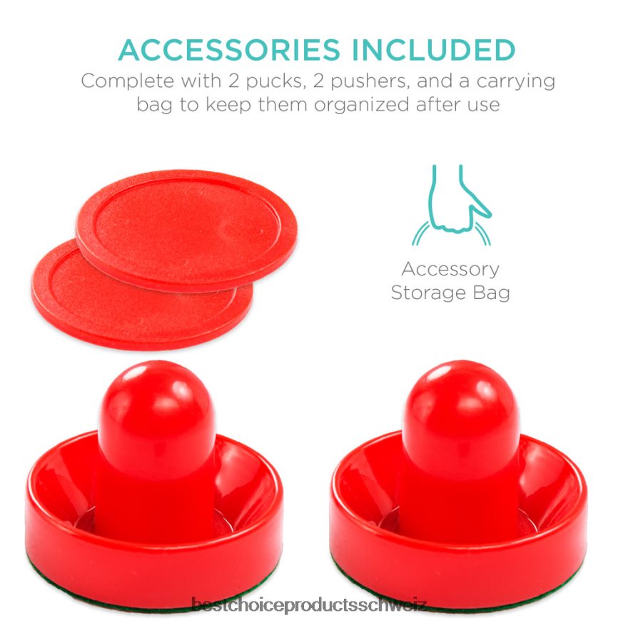 Best Choice Products Airhockeytisch mit 2 Pucks, 2 Schlägern, LED-Anzeigetafel Mehrfarbig 2JD022484