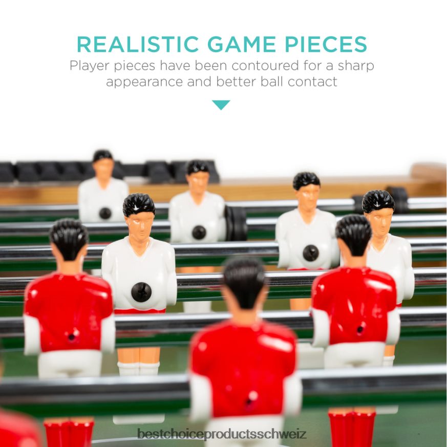 Best Choice Products Kickertisch, Arcade-Tischfußball mit 2 Getränkehaltern, 2 Bällen natürlich 2JD022550