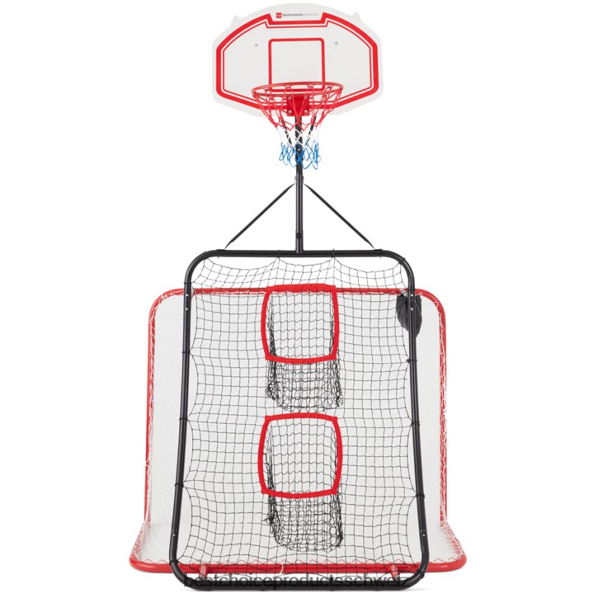 Best Choice Products 5-in-1 doppelseitiges Sportzentrum für den Außenbereich mit Metallrahmen Mehrfarbig 2JD0221028