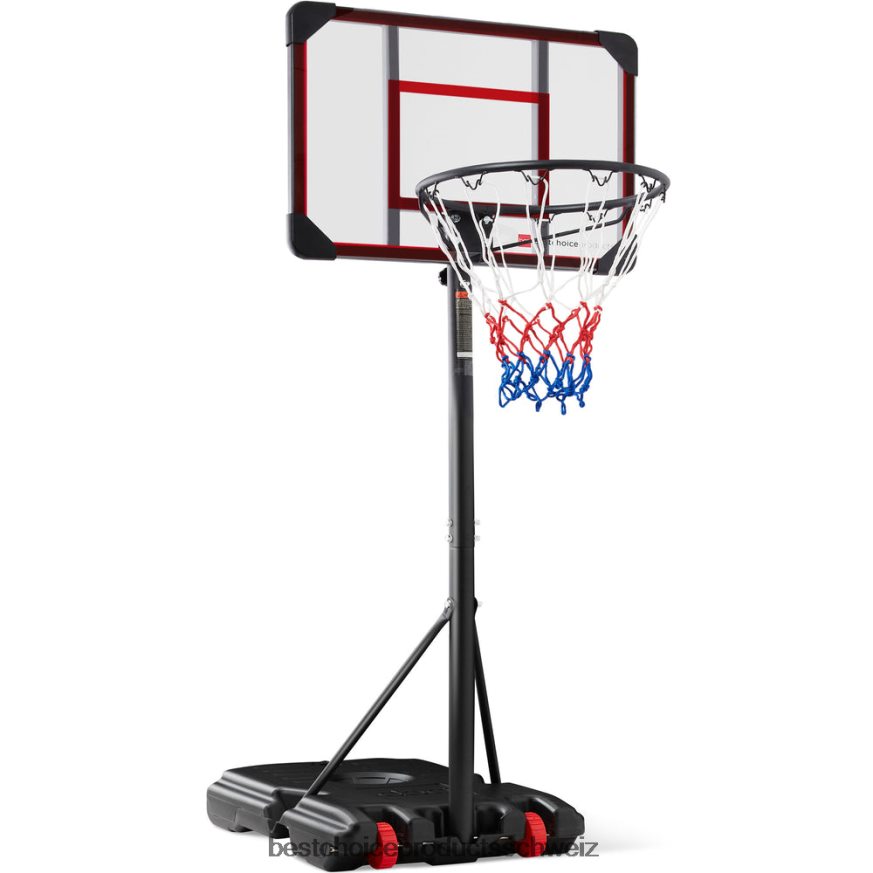 Best Choice Products Höhenverstellbarer Basketballkorb für Kinder, tragbares Rückwandsystem mit Rädern klare Rückwand 2JD022320