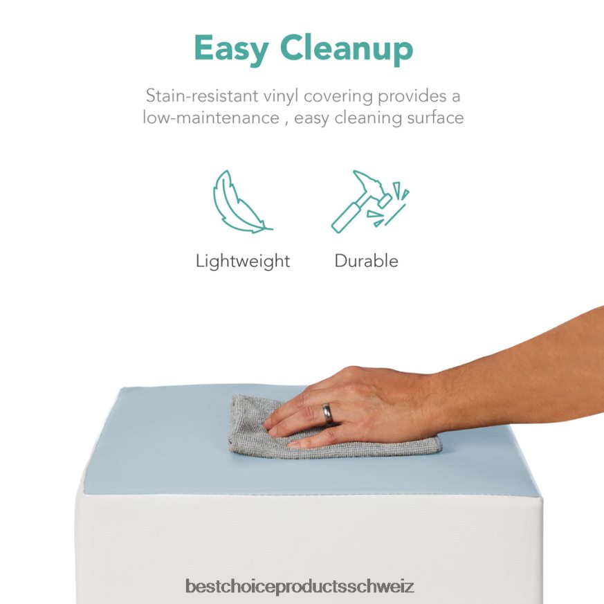 Best Choice Products 5-teiliges Spielset zum Klettern und Krabbeln mit weichen Schaumstoffformen Blau 2JD022311