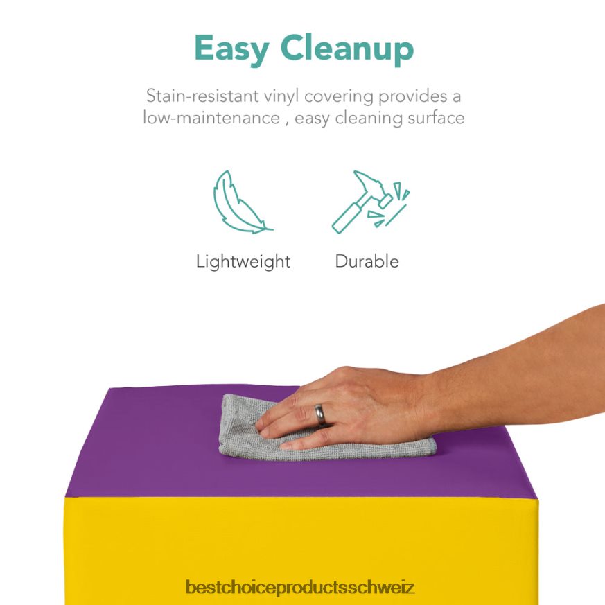 Best Choice Products 5-teiliges Spielset zum Klettern und Krabbeln mit weichen Schaumstoffformen Mehrfarbig 2JD022309